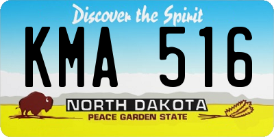 ND license plate KMA516