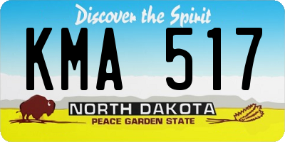 ND license plate KMA517