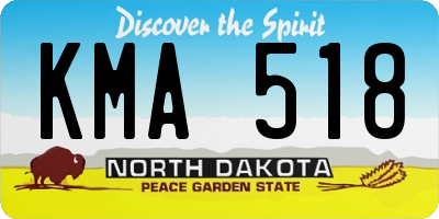 ND license plate KMA518