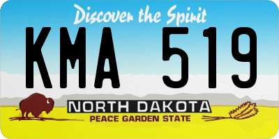ND license plate KMA519