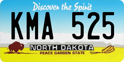 ND license plate KMA525