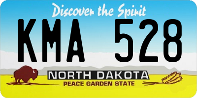 ND license plate KMA528