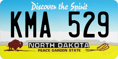ND license plate KMA529