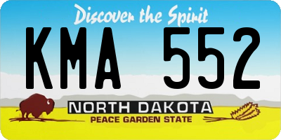 ND license plate KMA552