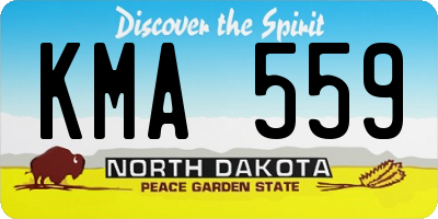 ND license plate KMA559