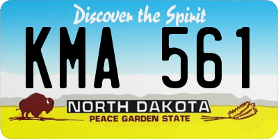 ND license plate KMA561