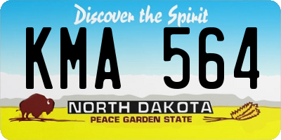 ND license plate KMA564