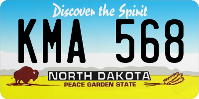 ND license plate KMA568