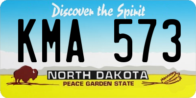 ND license plate KMA573