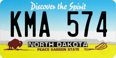 ND license plate KMA574
