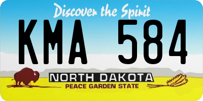 ND license plate KMA584