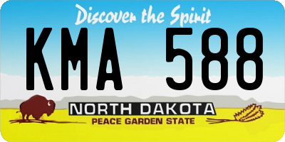 ND license plate KMA588