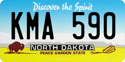 ND license plate KMA590