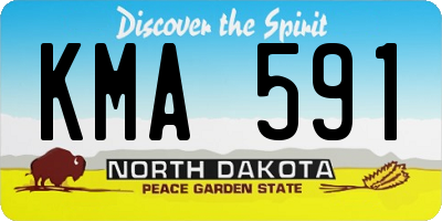 ND license plate KMA591