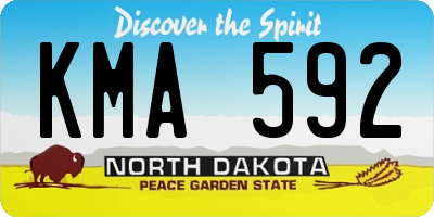 ND license plate KMA592
