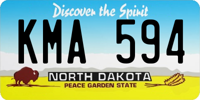 ND license plate KMA594