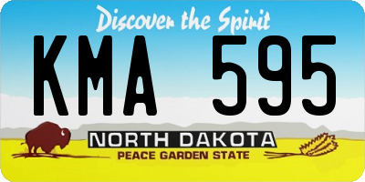 ND license plate KMA595