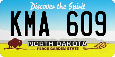 ND license plate KMA609