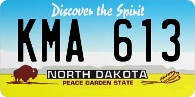 ND license plate KMA613