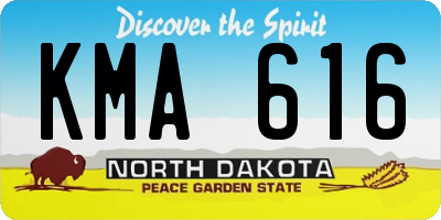 ND license plate KMA616