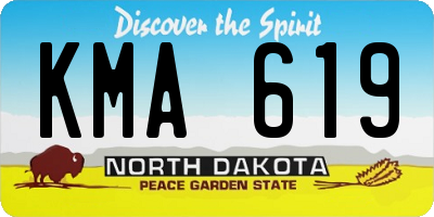 ND license plate KMA619