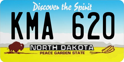 ND license plate KMA620