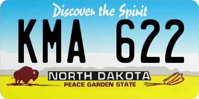 ND license plate KMA622