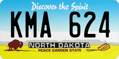 ND license plate KMA624