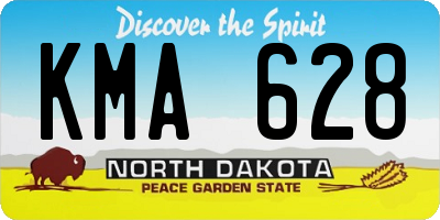 ND license plate KMA628