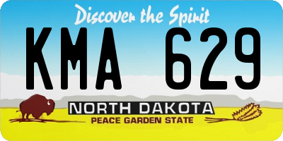 ND license plate KMA629
