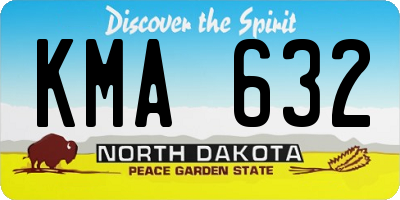 ND license plate KMA632