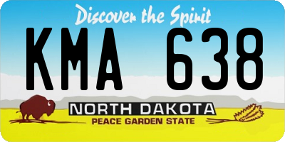 ND license plate KMA638
