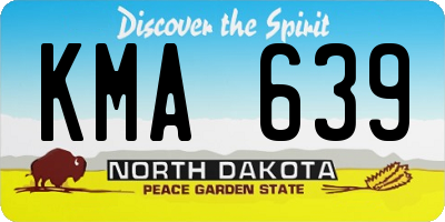 ND license plate KMA639