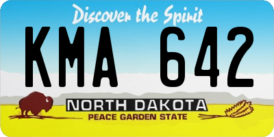 ND license plate KMA642