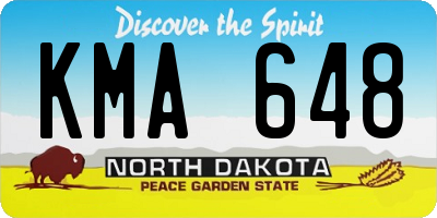 ND license plate KMA648
