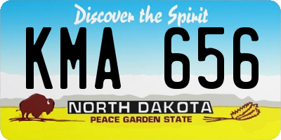 ND license plate KMA656