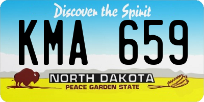 ND license plate KMA659