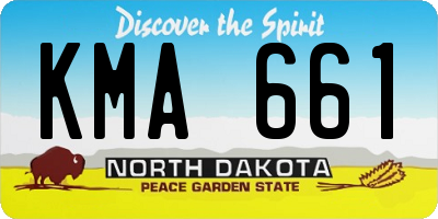 ND license plate KMA661