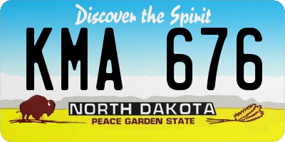 ND license plate KMA676