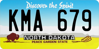 ND license plate KMA679