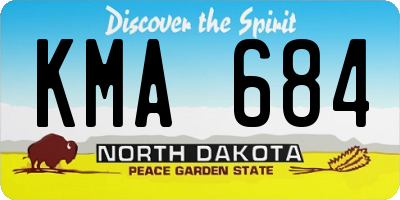 ND license plate KMA684