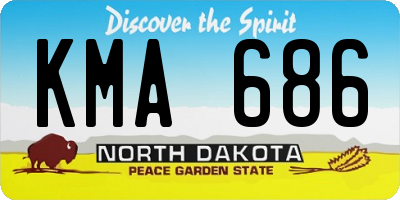 ND license plate KMA686
