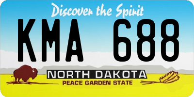 ND license plate KMA688