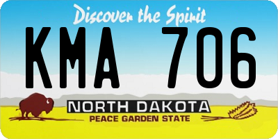 ND license plate KMA706
