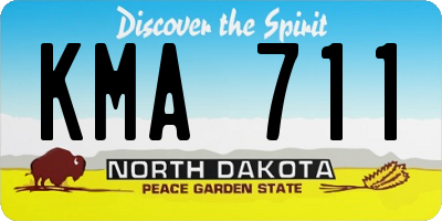 ND license plate KMA711