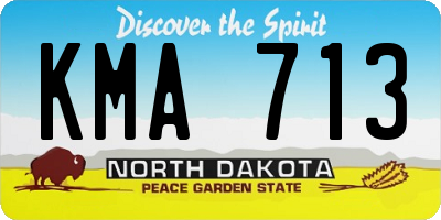 ND license plate KMA713