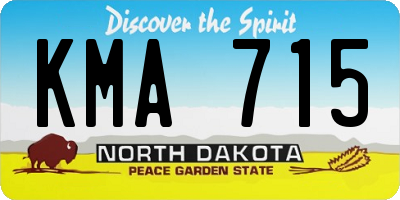 ND license plate KMA715