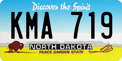 ND license plate KMA719