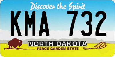 ND license plate KMA732