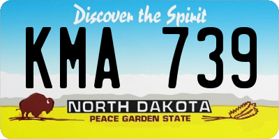 ND license plate KMA739